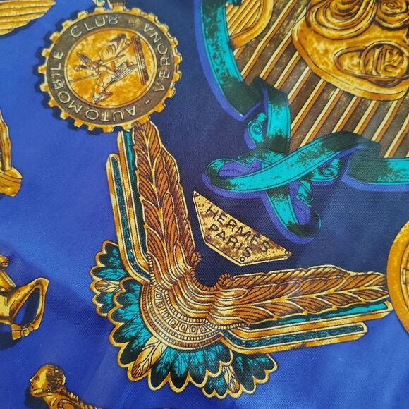 Vintage Scarf Parures De Vent Car Ornaments Gold - Picture 14 of 16